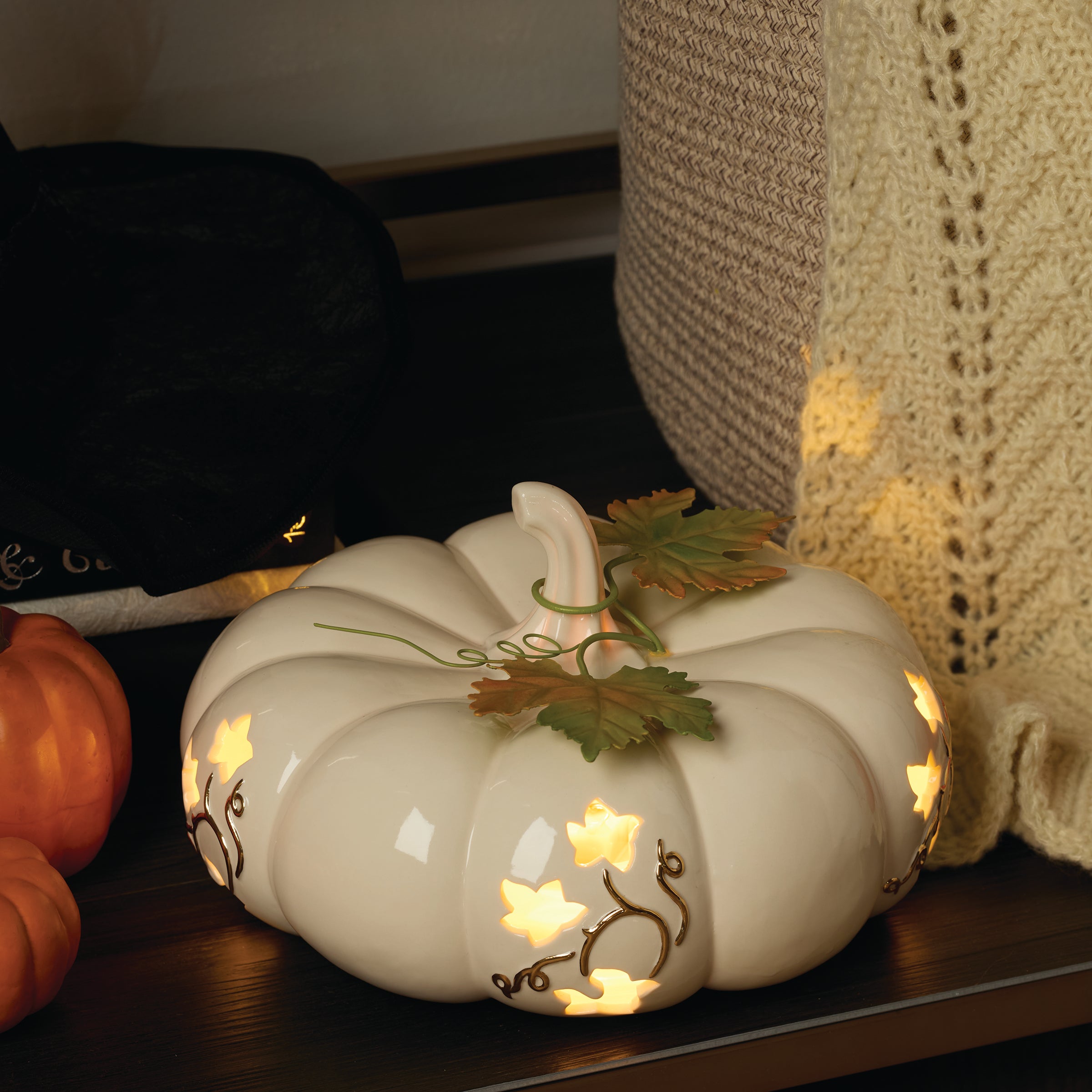 Pierced Lit Pumpkin Short